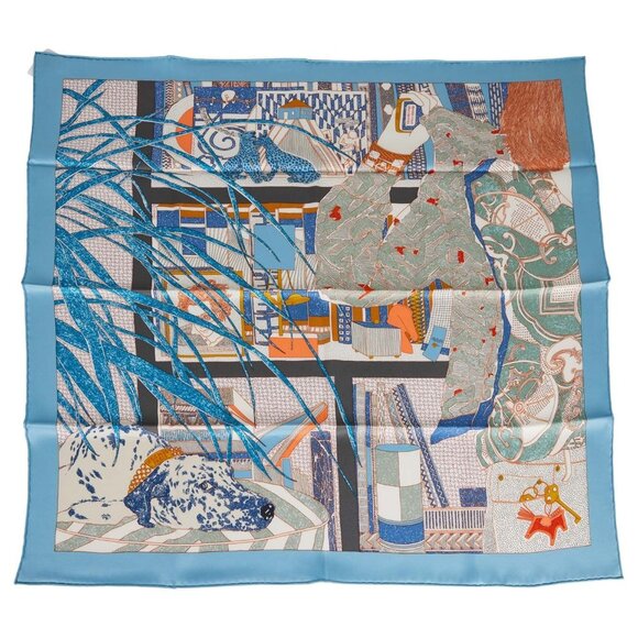 Hermes 70cm Silk Scarf - Rendez Vous Chez Hermes - Carine Brancowitz - Picture 1 of 8